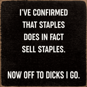 I've confirmed that Staples does in fact sell staples... (Color: Old Black)
