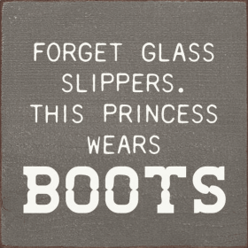 Forget Glass Slippers, This Princess Wears Boots (Color: Old Anchor Gray)