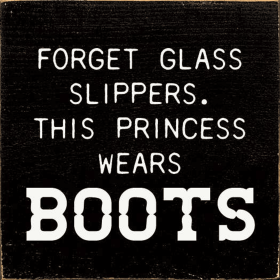 Forget Glass Slippers, This Princess Wears Boots (Color: Old Black)