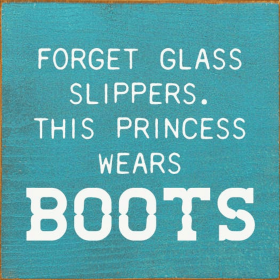 Forget Glass Slippers, This Princess Wears Boots (Color: Old Turquoise)