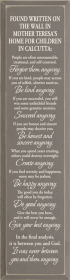 Found Written on the Wall in Mother Teresa's Home (Color: Old Anchor Gray)