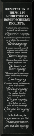 Found Written on the Wall in Mother Teresa's Home (Color: Old Black)
