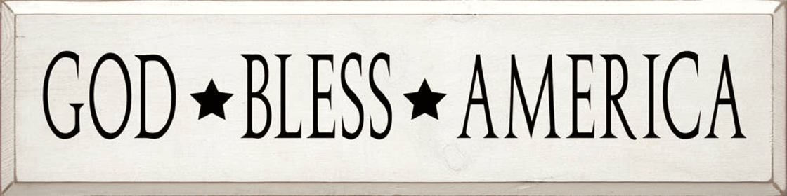 God Bless America (Color: Cottage White)
