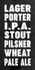Lager Porter I.P.A Stout Pilsner Wheat Pale Ale (Color: Ebony with White)