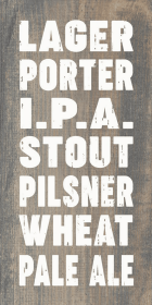 Lager Porter I.P.A Stout Pilsner Wheat Pale Ale (Color: Weathered Gray with White)