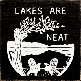Lake are neat (Color: Old Black)