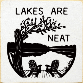 Lake are neat (Color: Old Cottage White)