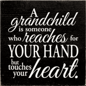 A Grandchild Wood Sign (Color: Old Black)