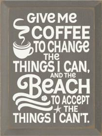 Give Me Coffee Wood Sign (Color: Old Anchor Gray)