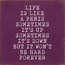 Life Is Like A Penis Sometimes It's Up Sometimes It's Down (Color: Old Elderberry)