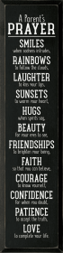 A Parent's Prayer - Large Vertical Family Sign (Color: Old Black)