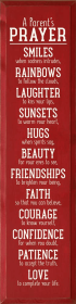 A Parent's Prayer - Large Vertical Family Sign (Color: Old Red)