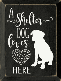 A shelter dog loves here (Color: Old Black)