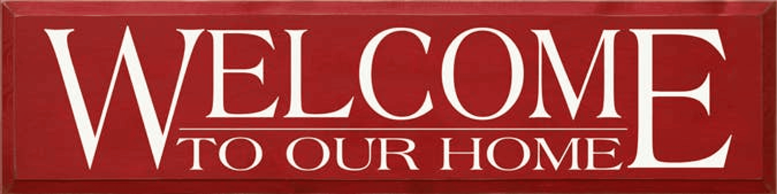 Welcome Home Large Wood Sign (Color: Old Red, size: 9'' x 36")