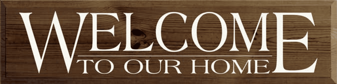 Welcome Home Large Wood Sign (Color: Walnut Stain, size: 9'' x 36")