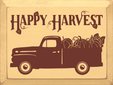 Happy Harvest Vintage Truck (Color: B.Tang/Burgundy)