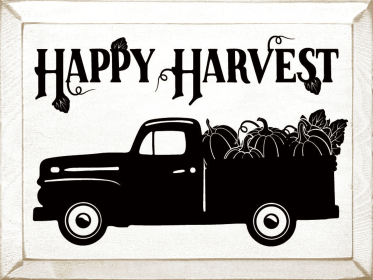 Happy Harvest Vintage Truck (Color: Cott/Blk)