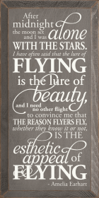 After midnight the moon set...Amelia Earhart quote Vertical (Color: Old Anchor Gray)