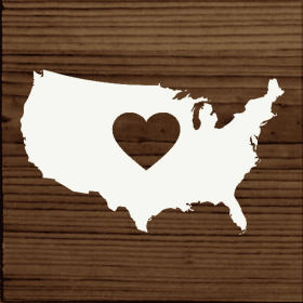 Heart Of America (Color: Walnut)
