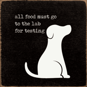 All Food Must Go To The Lab For Testing (Color: Black)