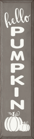 Hello Pumpkin (large vertical) (Color: Old Anchor Gray)