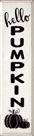 Hello Pumpkin (large vertical) (Color: Old Cottage White)
