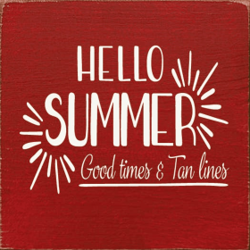 Hello summer, good time & tan lines (Color: Old Red)