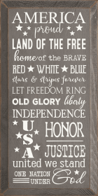 America, Proud, Land Of The Free, Home Of The Brave... (Color: Anchor Gray)