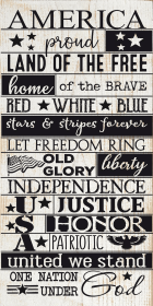 America, Proud, Land Of The Free... Farmhouse (Color: Sanded White)