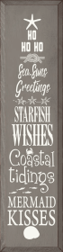Ho ho ho sea-suns greetings, starfish wishes.. (Color: Old Anchor Gray)