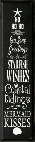 Ho ho ho sea-suns greetings, starfish wishes.. (Color: Old Black)