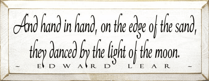 And Hand In Hand Wood Sign (Color: Old Cottage White)