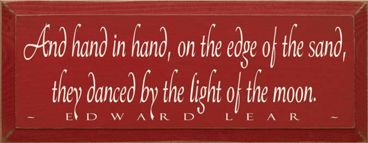And Hand In Hand Wood Sign (Color: Old Red)