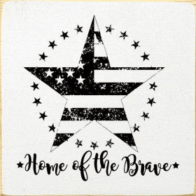 Home Of The Brave (Grunge Star) (Color: Cottage White)