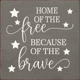 Home Of The Free Because Of The Brave (Color: Anchor Gray)