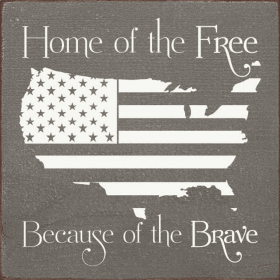 Home Of The Free Because Of The Brave USA (Color: Anchor Gray)