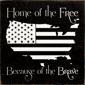 Home Of The Free Because Of The Brave USA (Color: Black)
