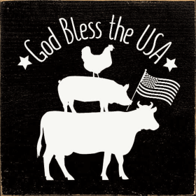 God Bless The USA Animals (Color: Black)