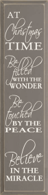 At Christmas Time Large Wood Sign (Color: Old Anchor Gray)