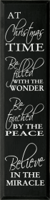 At Christmas Time Large Wood Sign (Color: Old Black)