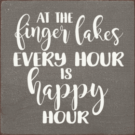 At The Lake Every Hour Is Happy Hour (Color: Anchor Gray, size: Custom Lake)