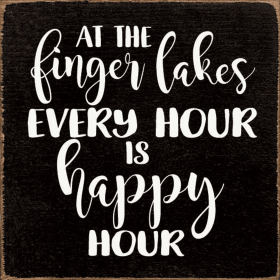 At The Lake Every Hour Is Happy Hour (Color: Black, size: Custom Lake)