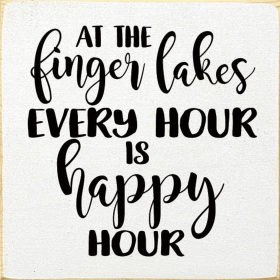 At The Lake Every Hour Is Happy Hour (Color: Cottage White, size: Custom Lake)