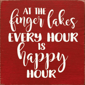 At The Lake Every Hour Is Happy Hour (Color: Red, size: Custom Lake)
