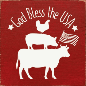 God Bless The USA Animals (Color: Red)