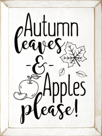 Autumn Leaves & Apples Please! (Color: Old Cottage White)
