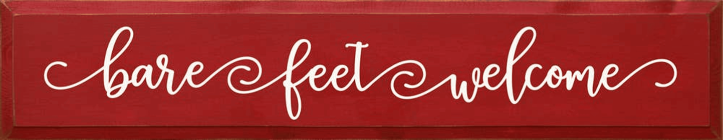 Bare Feet Welcome (Color: Red)