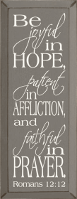 Be Joyful Wood Sign (Color: Old Anchor Gray)