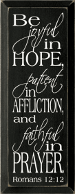 Be Joyful Wood Sign (Color: Old Black)