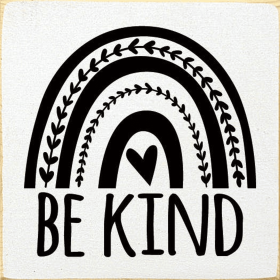 Be kind (rainbow) (Color: Old Cottage White)
